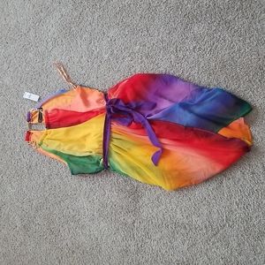 New York & Co Rainbow Tulip Dress